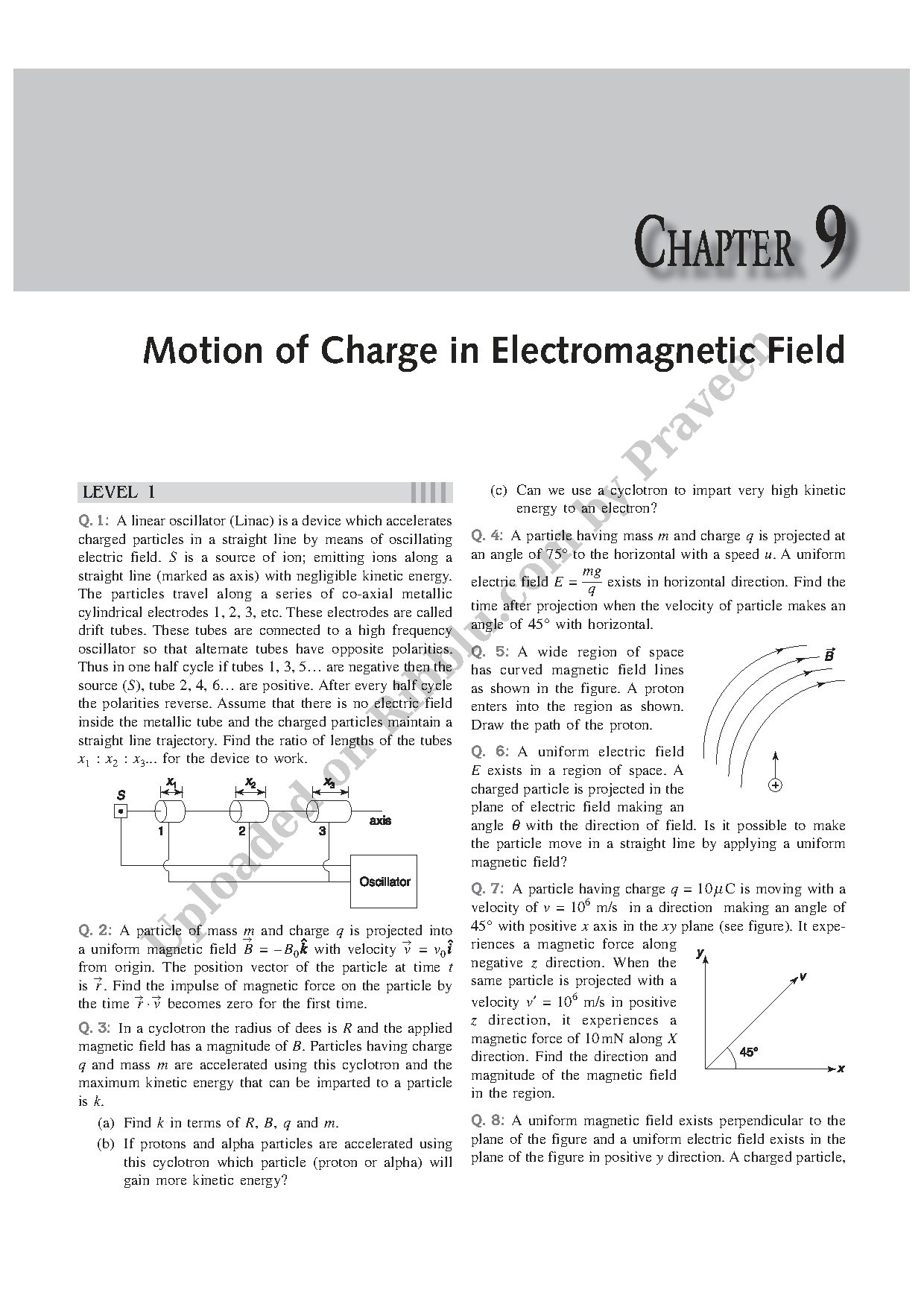 Preview cover for JEE Main Previous Year Solved Questions on Motion of Charge in Electromagnetic Field