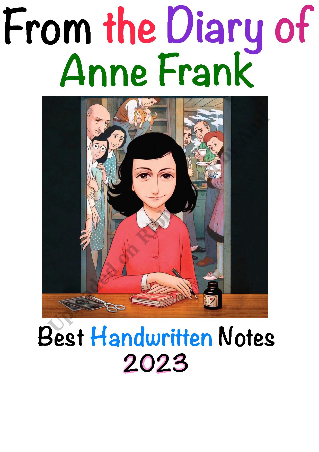 Preview cover for From the Diary Of Anne Frank Summary & Notes Class 10