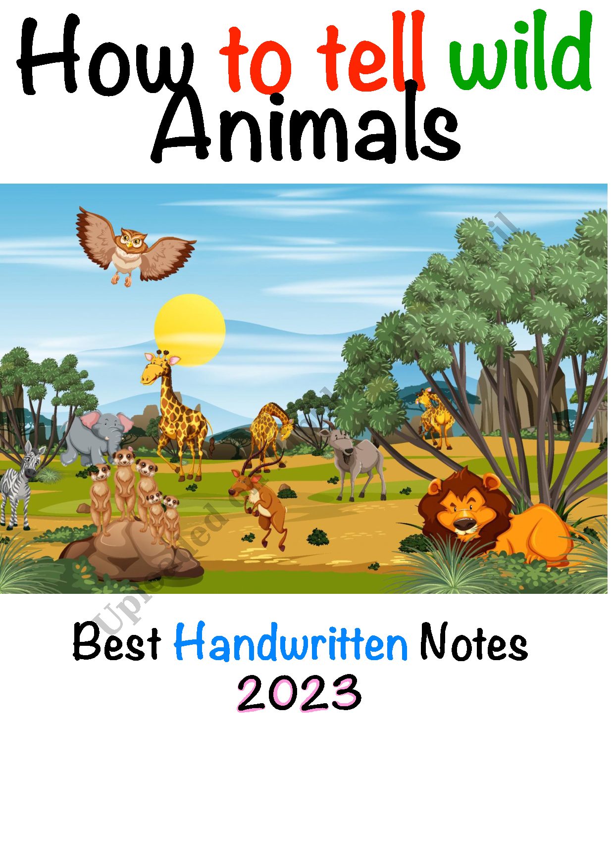 Preview cover for How To Tell Wild Animals Summary & Notes Class 10